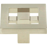 Atlas - Nobu Square Knob 1 3/8 Inch Brushed Nickel - Brushed Nickel