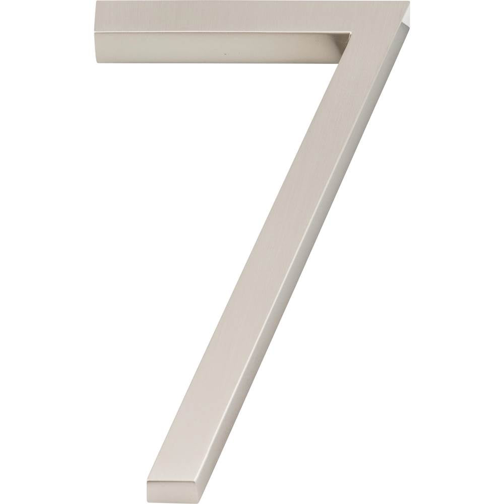 Atlas - Modern Avalon No.7 6 Inch Brushed Nickel - Brushed Nickel