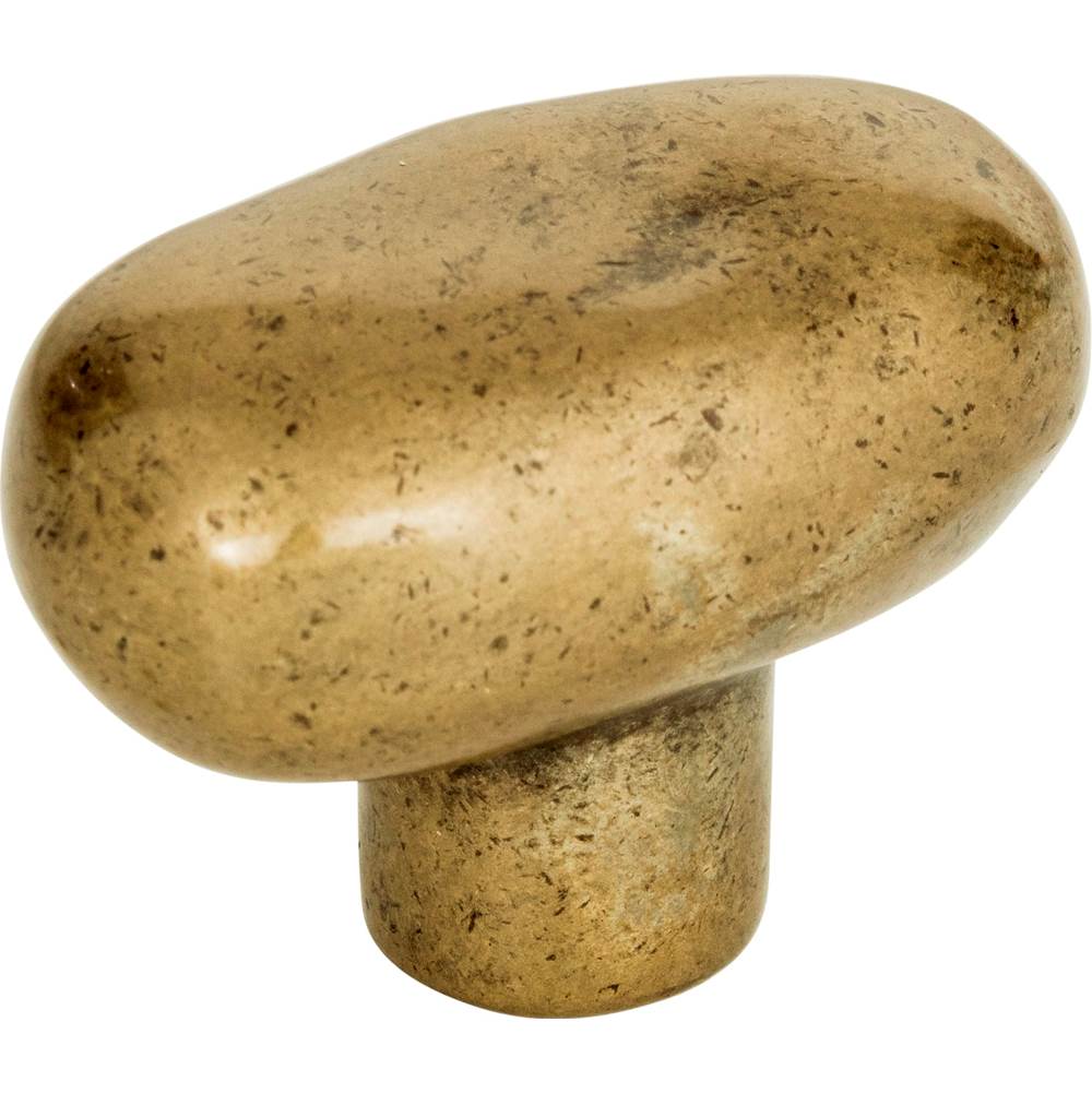 Distressed Oval Knob 1 11/16 Inch Antique Bronze