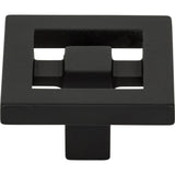 Atlas - Nobu Square Knob 1 3/8 Inch Matte Black - Matte Black