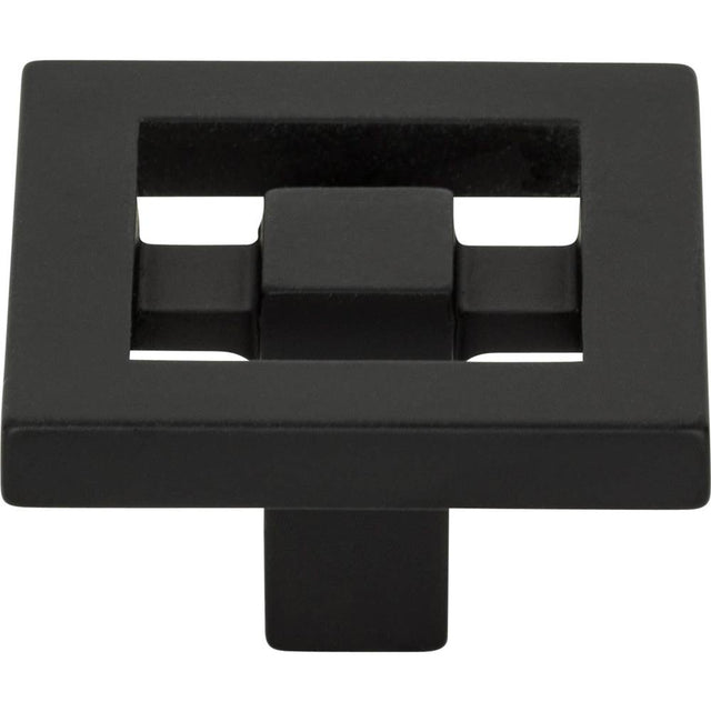 Atlas - Nobu Square Knob 1 3/8 Inch Matte Black - Matte Black