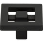 Atlas - Nobu Square Knob 1 3/8 Inch Matte Black - Matte Black