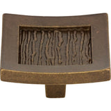 Atlas - Primitive Square Knob 1 1/2 Inch Burnished Bronze - Burnished Bronze