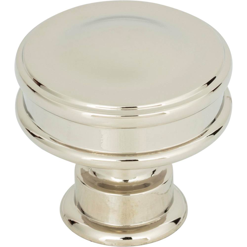 Atlas - Oskar Knob 1 1/4 Inch Polished Nickel - Polished Nickel