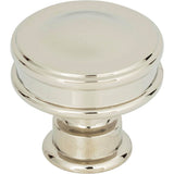 Atlas - Oskar Knob 1 1/4 Inch Polished Nickel - Polished Nickel