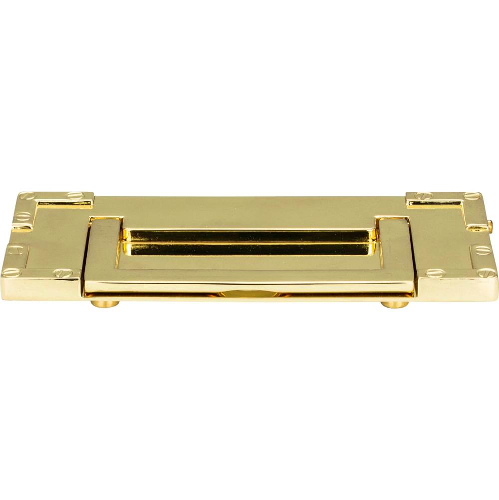Atlas - Campaign L-Bracket Drop Pull 3 Inch (c-c) Polished Brass - Polished Brass