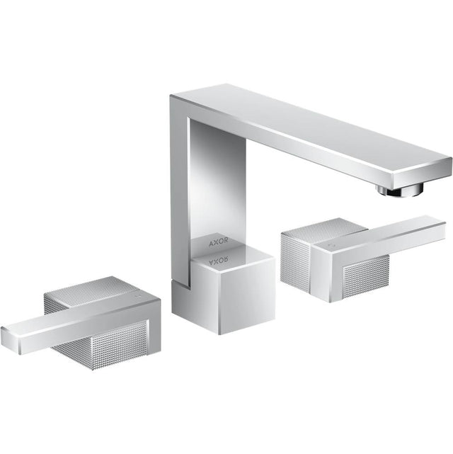 Axor - AXOR Edge Widespread Faucet 130 - Diamond Cut, 1.2 GPM in Chrome - Chrome