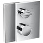 Axor - AXOR Edge Thermostatic Trim with Volume Control - Diamond Cut in Chrome - Chrome