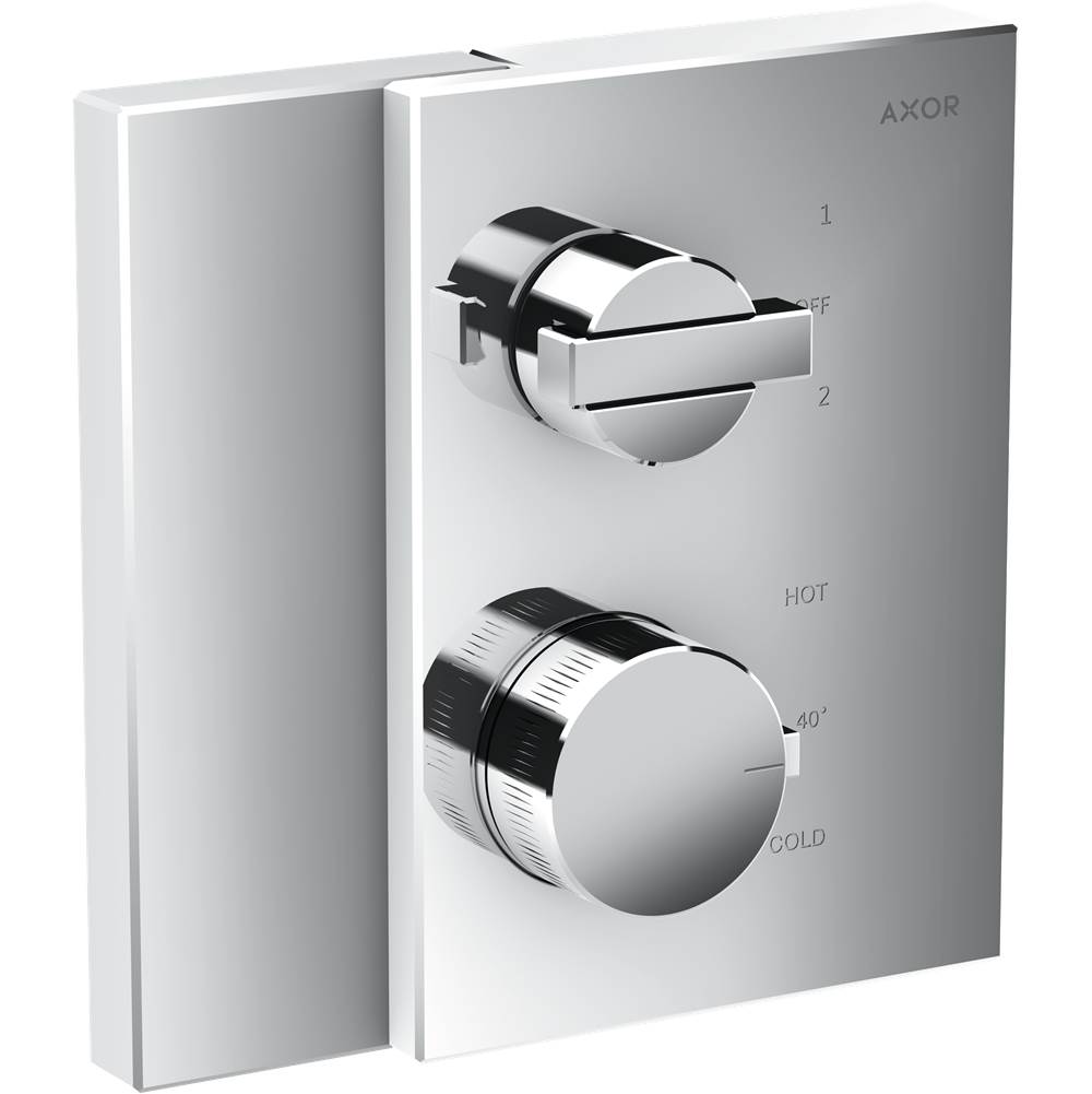 Axor - Edge Thermostatic Trim with Volume Control and Diverter in Chrome - Chrome