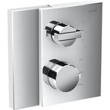 Axor - Edge Thermostatic Trim with Volume Control and Diverter in Chrome - Chrome