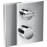 Axor - AXOR Edge Thermostatic Trim with Volume Control and Diverter - Diamond Cut in Chrome - Chrome