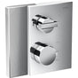 Axor - AXOR Edge Thermostatic Trim with Volume Control and Diverter - Diamond Cut in Chrome - Chrome