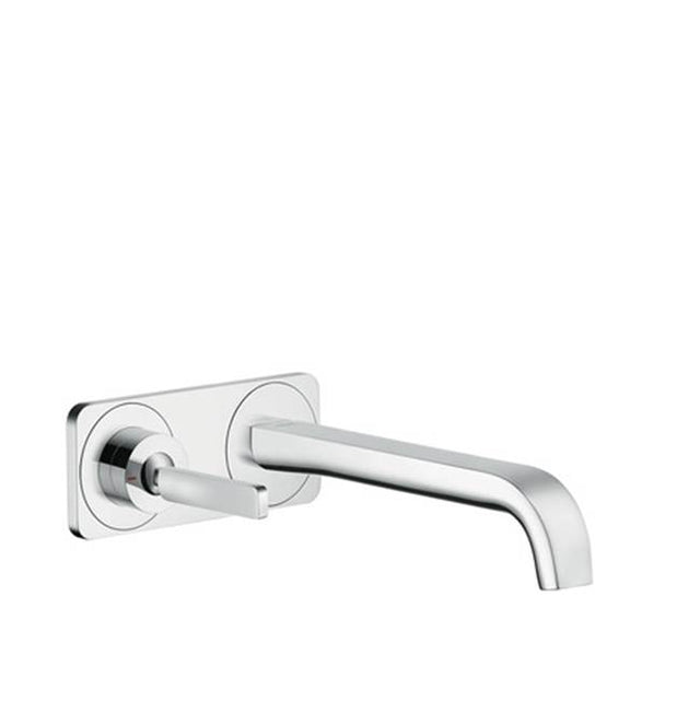 Axor - AXOR Citterio E Wall-Mounted Single-Handle Faucet Trim with Base Plate, 1.2 GPM in Chrome - Chrome