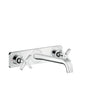 Axor - AXOR Citterio E Wall-Mounted Widespread Faucet Trim with Base Plate, 1.2 GPM in Chrome - Chrome