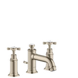 Axor - AXOR Montreux Widespread Faucet 30 with Cross Handles and Pop-Up Drain, 1.2 GPM in Brushed Nickel - Brushed Nickel