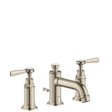 Axor - AXOR Montreux Widespread Faucet 30 with Lever Handles and Pop-Up Drain, 1.2 GPM in Brushed Nickel - Brushed Nickel