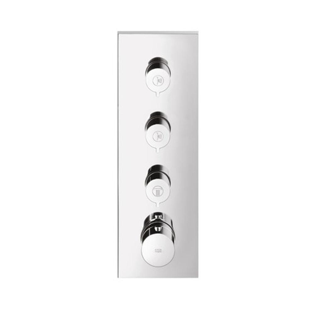 Axor - AXOR ShowerSolutions Thermostatic Module Trim 15'' x 5'' for 3 Functions in Chrome - Chrome