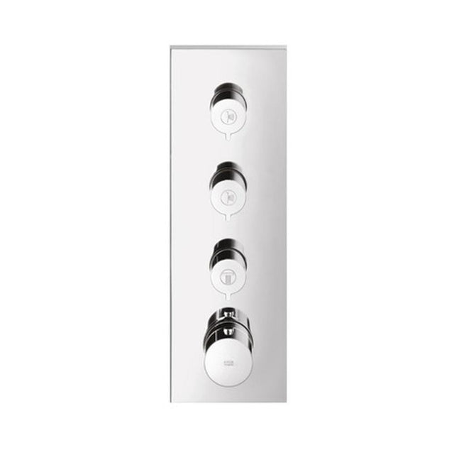 Axor - AXOR ShowerSolutions Thermostatic Module Trim 15'' x 5'' for 3 Functions in Chrome - Chrome