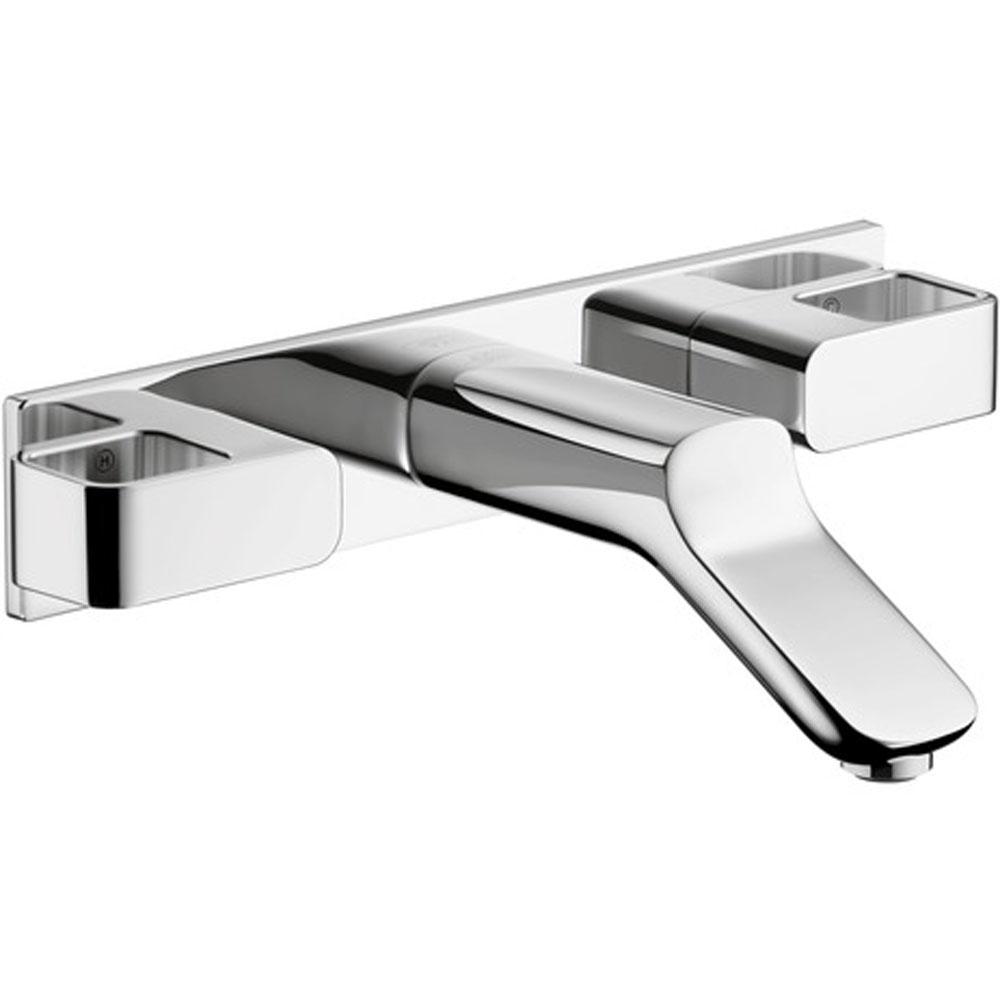Axor - AXOR Urquiola Wall-Mounted Widespread Faucet Trim with Base Plate, 1.2 GPM in Chrome - Chrome