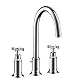 Axor - AXOR Montreux Widespread Faucet 180 with Cross Handles and Pop-Up Drain, 1.2 GPM in Chrome - Chrome