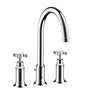 Axor - AXOR Montreux Widespread Faucet 180 with Cross Handles and Pop-Up Drain, 1.2 GPM in Chrome - Chrome
