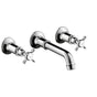 Axor - AXOR Montreux Wall-Mounted Widespread Faucet Trim with Cross Handles, 1.2 GPM in Chrome - Chrome