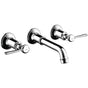 Axor - AXOR Montreux Wall-Mounted Widespread Faucet Trim with Lever Handles, 1.2 GPM in Chrome - Chrome