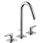 Axor - AXOR Citterio M Widespread Faucet 160 with Pop-Up Drain, 1.2 GPM in Chrome - Chrome