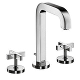 Axor - AXOR Citterio Widespread Faucet 170 with Cross Handles and Pop-Up Drain, 1.2 GPM in Chrome - Chrome