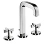 Axor - AXOR Citterio Widespread Faucet 170 with Cross Handles and Pop-Up Drain, 1.2 GPM in Chrome - Chrome