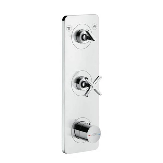 Axor - AXOR Citterio E Thermostatic Module Trim 15'' x 5'' for 2 Functions in Chrome - Chrome