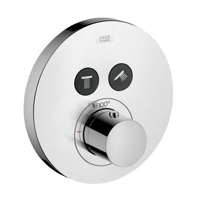 Axor - AXOR ShowerSelect Thermostatic Trim Round for 2 Functions in Chrome - Chrome