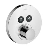 Axor - AXOR ShowerSelect Thermostatic Trim Round for 2 Functions in Chrome - Chrome