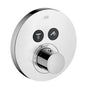 Axor - AXOR ShowerSelect Thermostatic Trim Round for 2 Functions in Chrome - Chrome