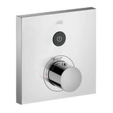Axor - AXOR ShowerSelect Thermostatic Trim Square for 1 Function in Chrome - Chrome
