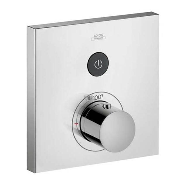 Axor - AXOR ShowerSelect Thermostatic Trim Square for 1 Function in Chrome - Chrome