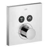 Axor - AXOR ShowerSelect Thermostatic Trim Square for 2 Functions in Chrome - Chrome