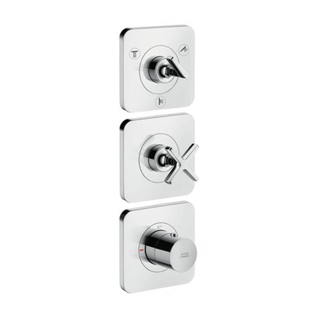 Axor - AXOR Citterio E Thermostatic Module Trim 15'' x 5'' for 3 Functions in Chrome - Chrome