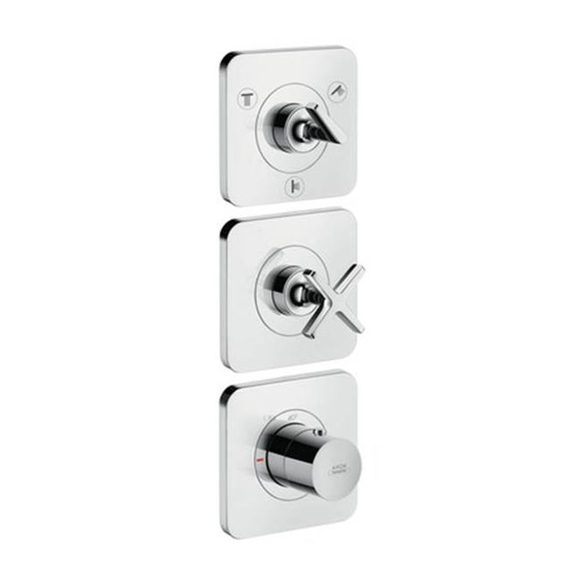 Axor - AXOR Citterio E Thermostatic Module Trim 15'' x 5'' for 3 Functions in Chrome - Chrome