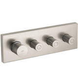 Axor - AXOR ShowerSolutions Thermostatic Module Trim 15'' x 5'' for 3 Functions in Brushed Nickel - Brushed Nickel