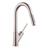 Axor - AXOR Starck Prep Kitchen Faucet 2-Spray Pull-Down, 1.75 GPM in Steel Optic - Steel Optic