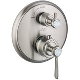 Axor - AXOR Montreux Thermostatic Trim with Volume Control- Lever Handle in Brushed Nickel - Brushed Nickel