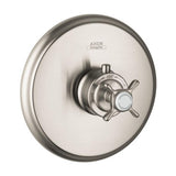 Axor - AXOR Montreux Thermostatic Trim with Cross Handle in Brushed Nickel - Brushed Nickel