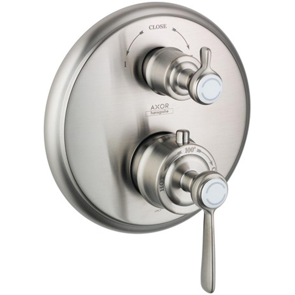 Axor - AXOR Montreux Thermostatic Trim with Volume Control and Diverter in Brushed Nickel - Brushed Nickel