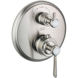 Axor - AXOR Montreux Thermostatic Trim with Volume Control and Diverter in Brushed Nickel - Brushed Nickel