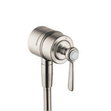 Axor - AXOR Montreux Wall Outlet with Check Valves and Volume Control, Lever Handle in Brushed Nickel - Brushed Nickel