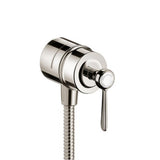 Axor - AXOR Montreux Wall Outlet with Check Valves and Volume Control, Lever Handle in Polished Nickel - Polished Nickel