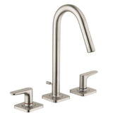 Axor - AXOR Citterio M Widespread Faucet 160 with Pop-Up Drain, 1.2 GPM in Brushed Nickel - Brushed Nickel