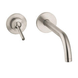 Axor - AXOR Uno Wall-Mounted Single-Handle Faucet Trim, 1.2 GPM in Brushed Nickel - Brushed Nickel