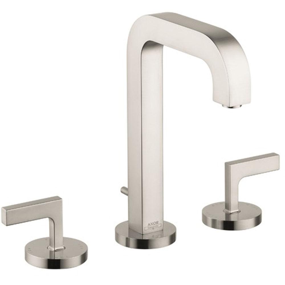 Axor - AXOR Citterio Widespread Faucet 170 with Lever Handles and Pop-Up Drain, 1.2 GPM in Brushed Nickel - Brushed Nickel